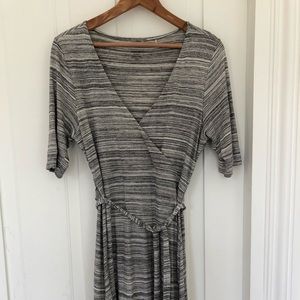 Heather gray wrap dress